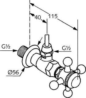 Kludi Eckventil ADLON DN 15 chr