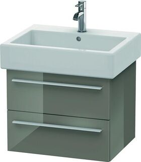 Duravit Waschtischunterbau X-LARGE 443x550x448mm flannel grey hochglanz