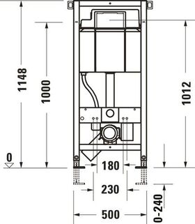 Duravit Wand-WC-Element DURASYSTEM 500x1148mm, Standard, Trockenbau