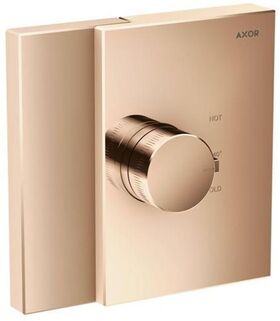 Fertigmontageset HighFlow AXOR EDGE f Unterputz-Thermostat polished red gold