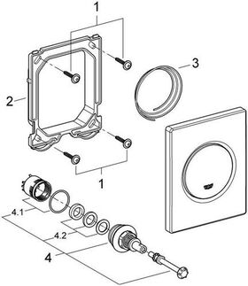 Grohe Betätigungsplatte NOVA C 116x144mm awe