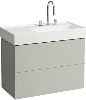 Laufen Waschtischunterbau KARTELL 600x880x450mm, 2 Schubladen kieselgrau