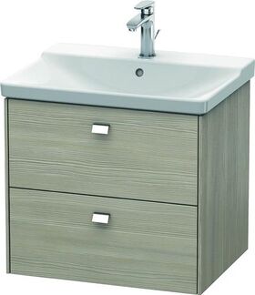 Duravit Waschtischunterbau BRIOSO Griffe chrom 561x620x479mm pine silver