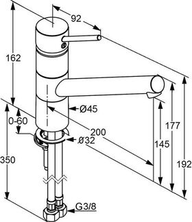 Kludi Spültisch-Einhandmischer SCOPE XL DN 15 chr