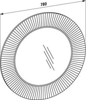 Laufen Spiegel KARTELL 780x780mm m LED-Beleuchtung smaragdgrün