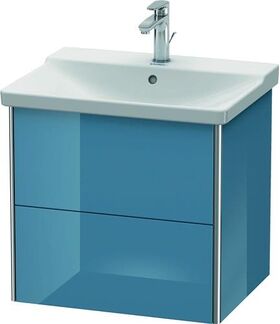 Duravit Waschtischunterbau XSQUARE 565x610x473mm stone blue hochglanz