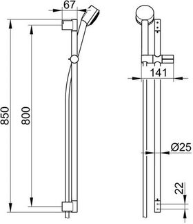 Keuco Brause-Set PLAN BLUE vc