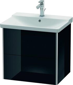 Duravit Waschtischunterbau XSQUARE 565x610x473mm schwarz hochglanz