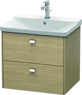 Duravit Waschtischunterbau BRIOSO Griffe chr 561x620x479mm europ. eiche