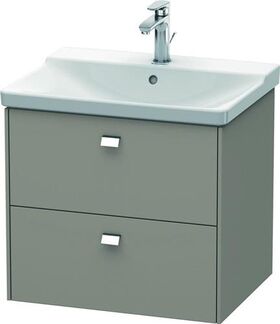 Duravit Waschtischunterbau BRIOSO Griffe chrom 561x620x479mm basalt matt