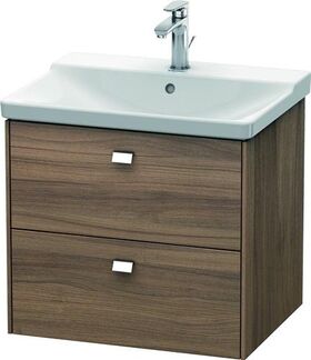 Duravit Waschtischunterbau BRIOSO Griffe chr 561x620x479mm nussbaum natur