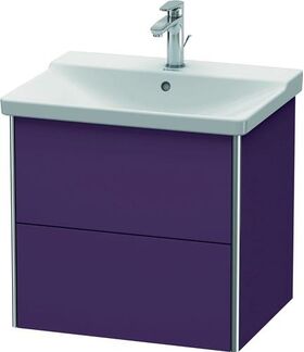 Duravit Waschtischunterbau XSQUARE 565x610x473mm aubergine seidenmatt