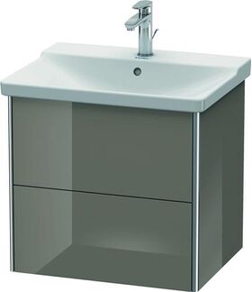 Duravit Waschtischunterbau XSQUARE 565x610x473mm flannel grey hochglanz