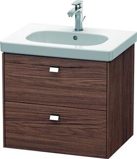 Duravit Waschtischunterbau BRIOSO Griffe chr 563x620x469mm nussbaum dunkel