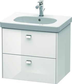 Duravit Waschtischunterbau BRIOSO Griffe chr 563x620x469mm weiß hochglanz