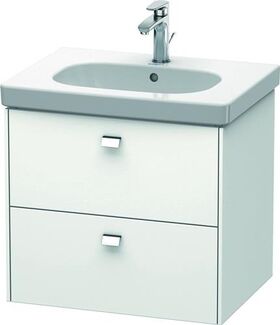 Duravit Waschtischunterbau BRIOSO Griffe chrom 563x620x469mm weiß matt