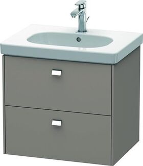 Duravit Waschtischunterbau BRIOSO Griffe chrom 563x620x469mm basalt matt