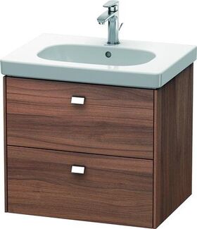 Duravit Waschtischunterbau BRIOSO Griffe chr 563x620x469mm nussbaum natur