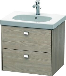 Duravit Waschtischunterbau BRIOSO Griffe chrom 563x620x469mm pine silver