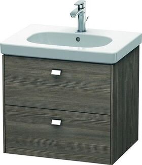 Duravit Waschtischunterbau BRIOSO Griffe chrom 563x620x469mm pine terra