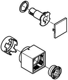 Grohe Temperaturwählgriff eckig f THM-FMS chr