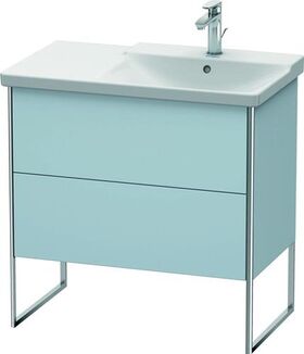 Duravit Waschtischunterbau XSQUARE Be re 805x810x473mm lichtblau seidenmatt