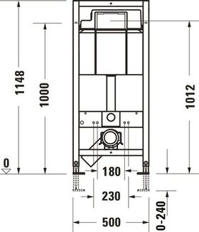 Duravit Wand-WC-Element DURASYSTEM 500x1148mm, Basic, Trockenbau