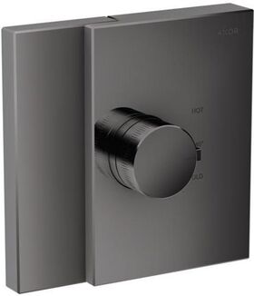 Fertigmontageset HighFlow AXOR EDGE f UP-Thermostat polished black chrom