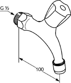 Kludi Auslaufventil STANDARD DN 15 Terral. Gri KS Luftsprudler chr