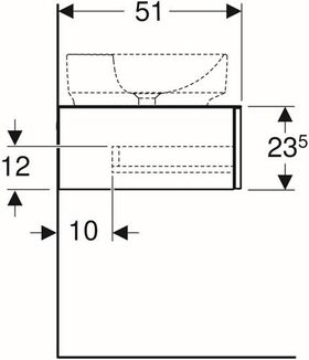 Geberit Unterschrank VariForm 1200x235x510mm lava matt