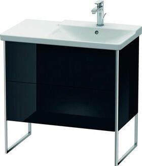 Duravit Waschtischunterbau XSQUARE Be re 805x810x473mm schwarz hochglanz