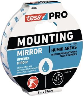 Montageband Mounting PRO Spiegel 66952 weiß L.5m B.19mm TESA