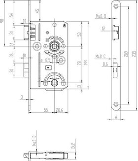 ZT-Einsteckschl.BAD20/55/78/8mm DIN R SP silber rd Kl 2 SSF