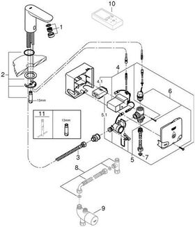 Grohe Powerbox EUROECO CE IR-Elektronik 1/2Zoll o Mischung chr