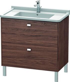 Duravit WT-Unterbau BRIOSO COMPACT Griffe chr 693x820x469mm nussbaum dunkel