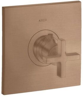 Thermostat HOGHFLOW AXOR CITTERIO 59 l/m UP m Kreuzgriff brushed red gold