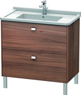 Duravit WT-Unterbau BRIOSO COMPACT Griffe chr 693x820x469mm nussbaum natur