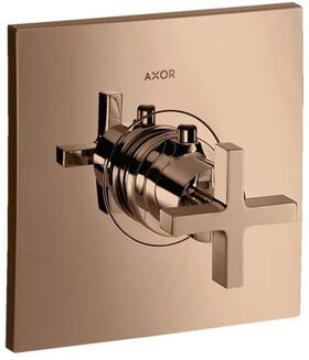 Thermostat HOGHFLOW AXOR CITTERIO 59 l/m UP m Kreuzgriff polished red gold