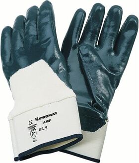 Handschuhe Neckar Gr.9 blau Nitrilteilbeschichtung EN 388 PSA II PROMAT - VPE: 12