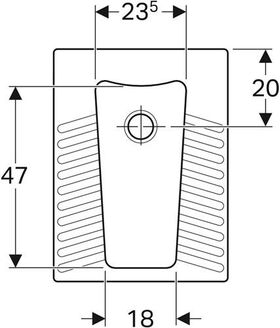 Geberit Hock-WC PUBLICA 450x600x180mm weiß