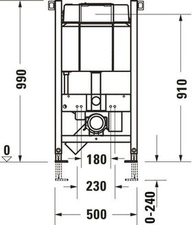 Duravit Wand-WC-Element DURASYSTEM 500x990mm, Standard, Trockenbau