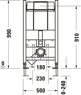 Duravit Wand-WC-Element DURASYSTEM 500x990mm, Basic, Trockenbau