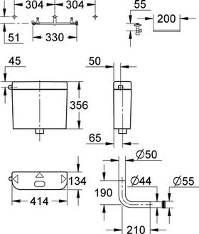 Grohe WC-Spülkasten 6-9 l einstb Aufputz we