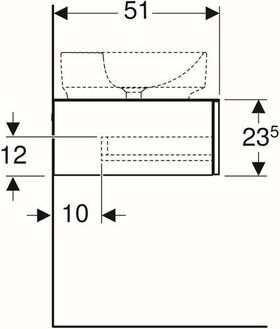 Geberit Unterschrank VariForm 1350x235x510mm weiß hochglanz