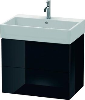 Duravit Waschtischunterbau L-CUBE 544x684x459mm schwarz hochglanz