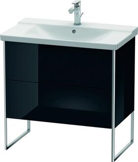 Duravit Waschtischunterbau XSQUARE 805x810x473mm schwarz hochglanz