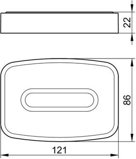 Keuco Seifenablage ELEGANCE Kri-gl-Schale m Halter vc