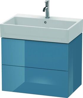 Duravit Waschtischunterbau L-CUBE 544x684x459mm stone blue hochglanz