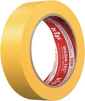 Abdeckband 3308 WASHI-TEC®Premium Plus Goldkrepp® glatt gelb L.50m B.18mm Rl.KIP - VPE: 12