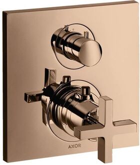 Thermostat AXOR CITTERIO UP m Abstellventil u KreGr pol. red gold